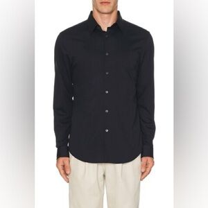 Theory Men's Black Casual Button Down Shirt